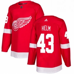 Mens Adidas Detroit Red Wings 43 Darren Helm Premier Red Home NHL Jersey 