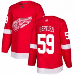 Mens Adidas Detroit Red Wings 59 Tyler Bertuzzi Authentic Red Home NHL Jersey 