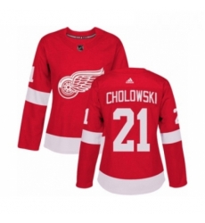 Womens Adidas Detroit Red Wings 21 Dennis Cholowski Premier Red Home NHL Jersey Womens Adidas Detroit Red Wings 21 Dennis Cholowski Premier Red Home NHL Jersey