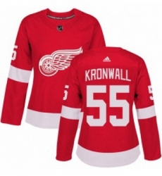 Womens Adidas Detroit Red Wings 55 Niklas Kronwall Authentic Red Home NHL Jersey Womens Adidas Detroit Red Wings 55 Niklas Kronwall Authentic Red Home NHL Jersey