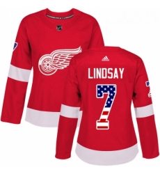 Womens Adidas Detroit Red Wings 7 Ted Lindsay Authentic Red USA Flag Fashion NHL Jersey Womens Adidas Detroit Red Wings 7 Ted Lindsay Authentic Red USA Flag Fashion NHL Jersey