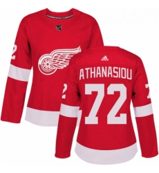 Womens Adidas Detroit Red Wings 72 Andreas Athanasiou Premier Red Home NHL Jersey Womens Adidas Detroit Red Wings 72 Andreas Athanasiou Premier Red Home NHL Jersey
