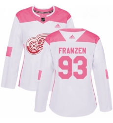 Womens Adidas Detroit Red Wings 93 Johan Franzen Authentic WhitePink Fashion NHL Jersey Womens Adidas Detroit Red Wings 93 Johan Franzen Authentic WhitePink Fashion NHL Jersey