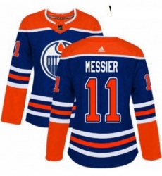 Womens Adidas Edmonton Oilers 11 Mark Messier Authentic Royal Blue Alternate NHL Jersey Womens Adidas Edmonton Oilers 11 Mark Messier Authentic Royal Blue Alternate NHL Jersey