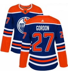 Womens Adidas Edmonton Oilers 27 Boyd Gordon Authentic Royal Blue Alternate NHL Jersey Womens Adidas Edmonton Oilers 27 Boyd Gordon Authentic Royal Blue Alternate NHL Jersey