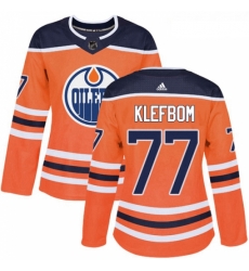 Womens Adidas Edmonton Oilers 77 Oscar Klefbom Authentic Orange Home NHL Jersey Womens Adidas Edmonton Oilers 77 Oscar Klefbom Authentic Orange Home NHL Jersey