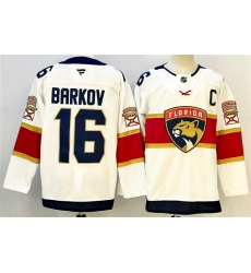 Men Florida Panthers 16 Aleksander Barkov White 2024 25 Home With C Patch Stitched Hockey Jersey Men Florida Panthers 16 Aleksander Barkov White 2024 25 Home With C Patch Stitched Hockey Jersey