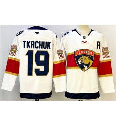 Men Florida Panthers 19 Matthew Tkachuk White 2024 25 Home With A Patch Stitched Hockey Jersey Men Florida Panthers 19 Matthew Tkachuk White 2024 25 Home With A Patch Stitched Hockey Jersey