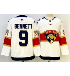 Men Florida Panthers 9 Sam Bennett White 2024 25 Stitched Hockey Jersey