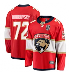 Men Florida Panthers Sergei Bobrovsky Fanatics Red 2025 Stanley Cup Final Home Breakaway Player Jersey