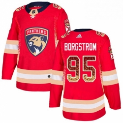 Mens Adidas Florida Panthers 95 Henrik Borgstrom Authentic Red Drift Fashion NHL Jersey 