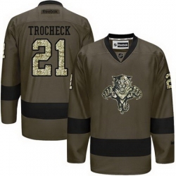 Panthers #21 Vincent Trocheck Green Salute to Service Stitched NHL Jersey