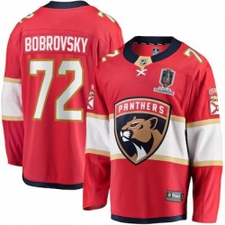 mens fanatics sergei bobrovsky red florida panthers breakaway player jersey 2025 stanley cup champions