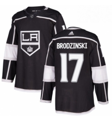 Mens Adidas Los Angeles Kings 17 Jonny Brodzinski Premier Black Home NHL Jersey 