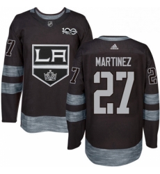 Mens Adidas Los Angeles Kings 27 Alec Martinez Authentic Black 1917 2017 100th Anniversary NHL Jersey 