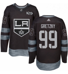 Mens Adidas Los Angeles Kings 99 Wayne Gretzky Premier Black 1917 2017 100th Anniversary NHL Jersey 