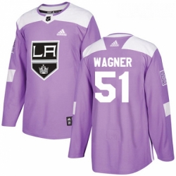 Youth Adidas Los Angeles Kings 51 Austin Wagner Authentic Purple Fights Cancer Practice NHL Jersey 