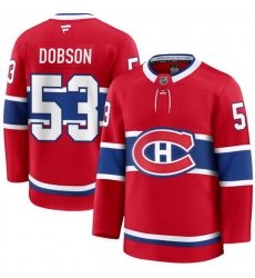 Men Montreal Canadiens 53 Noah Dobson Red 2024 25 Stitched Jersey Men Montreal Canadiens 53 Noah Dobson Red 2024 25 Stitched Jersey