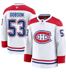 Men Montreal Canadiens 53 Noah Dobson White 2024 25 Stitched Jersey Men Montreal Canadiens 53 Noah Dobson White 2024 25 Stitched Jersey