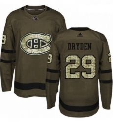 Youth Adidas Montreal Canadiens 29 Ken Dryden Authentic Green Salute to Service NHL Jersey 