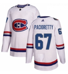 Youth Adidas Montreal Canadiens 67 Max Pacioretty Authentic White 2017 100 Classic NHL Jersey 