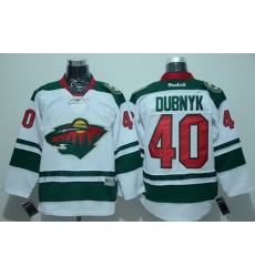 Minnesota Wild #40 Devan Dubnyk White Stitched NHL Jersey