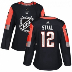 Womens Adidas Minnesota Wild 12 Eric Staal Authentic Black 2018 All Star Central Division NHL Jersey 