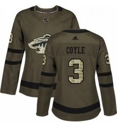 Womens Adidas Minnesota Wild 3 Charlie Coyle Authentic Green Salute to Service NHL Jersey Womens Adidas Minnesota Wild 3 Charlie Coyle Authentic Green Salute to Service NHL Jersey