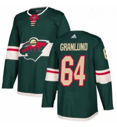 Youth Adidas Minnesota Wild 64 Mikael Granlund Authentic Green Home NHL Jersey 