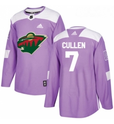 Youth Adidas Minnesota Wild 7 Matt Cullen Authentic Purple Fights Cancer Practice NHL Jersey Youth Adidas Minnesota Wild 7 Matt Cullen Authentic Purple Fights Cancer Practice NHL Jersey