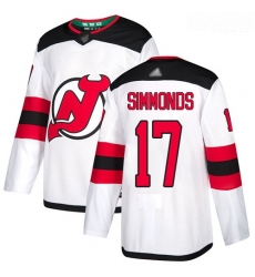 Devils #17 Wayne Simmonds White Road Authentic Stitched Hockey Jersey Devils #17 Wayne Simmonds White Road Authentic Stitched Hockey Jersey