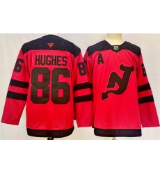 Men New Jersey Devils 86 Jack Hughes Red 2024 25 With A Patch Stitched Hockey Jersey Men New Jersey Devils 86 Jack Hughes Red 2024 25 With A Patch Stitched Hockey Jersey