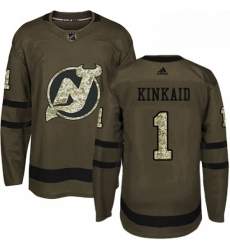 Mens Adidas New Jersey Devils 1 Keith Kinkaid Authentic Green Salute to Service NHL Jersey Mens Adidas New Jersey Devils 1 Keith Kinkaid Authentic Green Salute to Service NHL Jersey