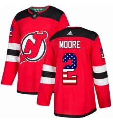 Mens Adidas New Jersey Devils 2 John Moore Authentic Red USA Flag Fashion NHL Jersey Mens Adidas New Jersey Devils 2 John Moore Authentic Red USA Flag Fashion NHL Jersey