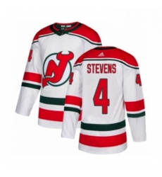 Mens Adidas New Jersey Devils 4 Scott Stevens Authentic White Alternate NHL Jersey Mens Adidas New Jersey Devils 4 Scott Stevens Authentic White Alternate NHL Jersey