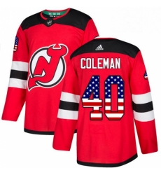 Mens Adidas New Jersey Devils 40 Blake Coleman Authentic Red USA Flag Fashion NHL Jersey Mens Adidas New Jersey Devils 40 Blake Coleman Authentic Red USA Flag Fashion NHL Jersey