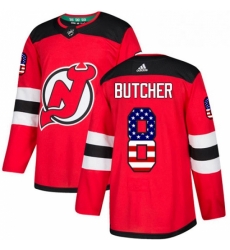 Mens Adidas New Jersey Devils 8 Will Butcher Authentic Red USA Flag Fashion NHL Jersey Mens Adidas New Jersey Devils 8 Will Butcher Authentic Red USA Flag Fashion NHL Jersey