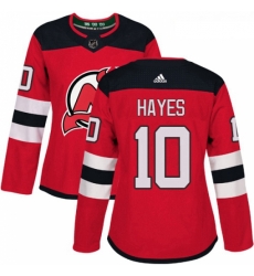 Womens Adidas New Jersey Devils 10 Jimmy Hayes Authentic Red Home NHL Jersey Womens Adidas New Jersey Devils 10 Jimmy Hayes Authentic Red Home NHL Jersey
