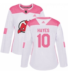 Womens Adidas New Jersey Devils 10 Jimmy Hayes Authentic WhitePink Fashion NHL Jersey Womens Adidas New Jersey Devils 10 Jimmy Hayes Authentic WhitePink Fashion NHL Jersey