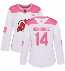 Womens Adidas New Jersey Devils 14 Adam Henrique Authentic WhitePink Fashion NHL Jersey Womens Adidas New Jersey Devils 14 Adam Henrique Authentic WhitePink Fashion NHL Jersey