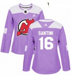 Womens Adidas New Jersey Devils 16 Steve Santini Authentic Purple Fights Cancer Practice NHL Jersey Womens Adidas New Jersey Devils 16 Steve Santini Authentic Purple Fights Cancer Practice NHL Jersey