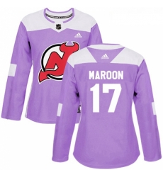 Womens Adidas New Jersey Devils 17 Patrick Maroon Authentic Purple Fights Cancer Practice NHL Jersey Womens Adidas New Jersey Devils 17 Patrick Maroon Authentic Purple Fights Cancer Practice NHL Jersey