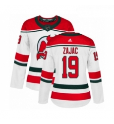Womens Adidas New Jersey Devils 19 Travis Zajac Authentic White Alternate NHL Jersey Womens Adidas New Jersey Devils 19 Travis Zajac Authentic White Alternate NHL Jersey