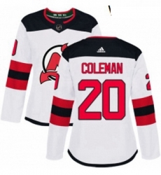 Womens Adidas New Jersey Devils 20 Blake Coleman Authentic White Away NHL Jersey Womens Adidas New Jersey Devils 20 Blake Coleman Authentic White Away NHL Jersey