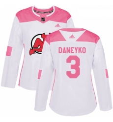 Womens Adidas New Jersey Devils 3 Ken Daneyko Authentic WhitePink Fashion NHL Jersey Womens Adidas New Jersey Devils 3 Ken Daneyko Authentic WhitePink Fashion NHL Jersey