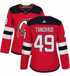 Womens Adidas New Jersey Devils 49 Eric Tangradi Authentic Red Home NHL Jersey Womens Adidas New Jersey Devils 49 Eric Tangradi Authentic Red Home NHL Jersey