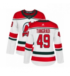 Womens Adidas New Jersey Devils 49 Eric Tangradi Authentic White Alternate NHL Jersey Womens Adidas New Jersey Devils 49 Eric Tangradi Authentic White Alternate NHL Jersey