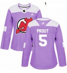 Womens Adidas New Jersey Devils 5 Dalton Prout Authentic Purple Fights Cancer Practice NHL Jersey Womens Adidas New Jersey Devils 5 Dalton Prout Authentic Purple Fights Cancer Practice NHL Jersey