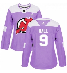 Womens Adidas New Jersey Devils 9 Taylor Hall Authentic Purple Fights Cancer Practice NHL Jersey Womens Adidas New Jersey Devils 9 Taylor Hall Authentic Purple Fights Cancer Practice NHL Jersey