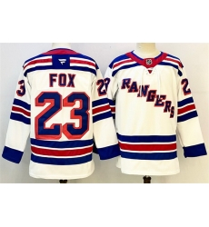 Men New York Rangers 23 Adam Fox White 2024 25 Away Stitched Hockey Jersey Men New York Rangers 23 Adam Fox White 2024 25 Away Stitched Hockey Jersey